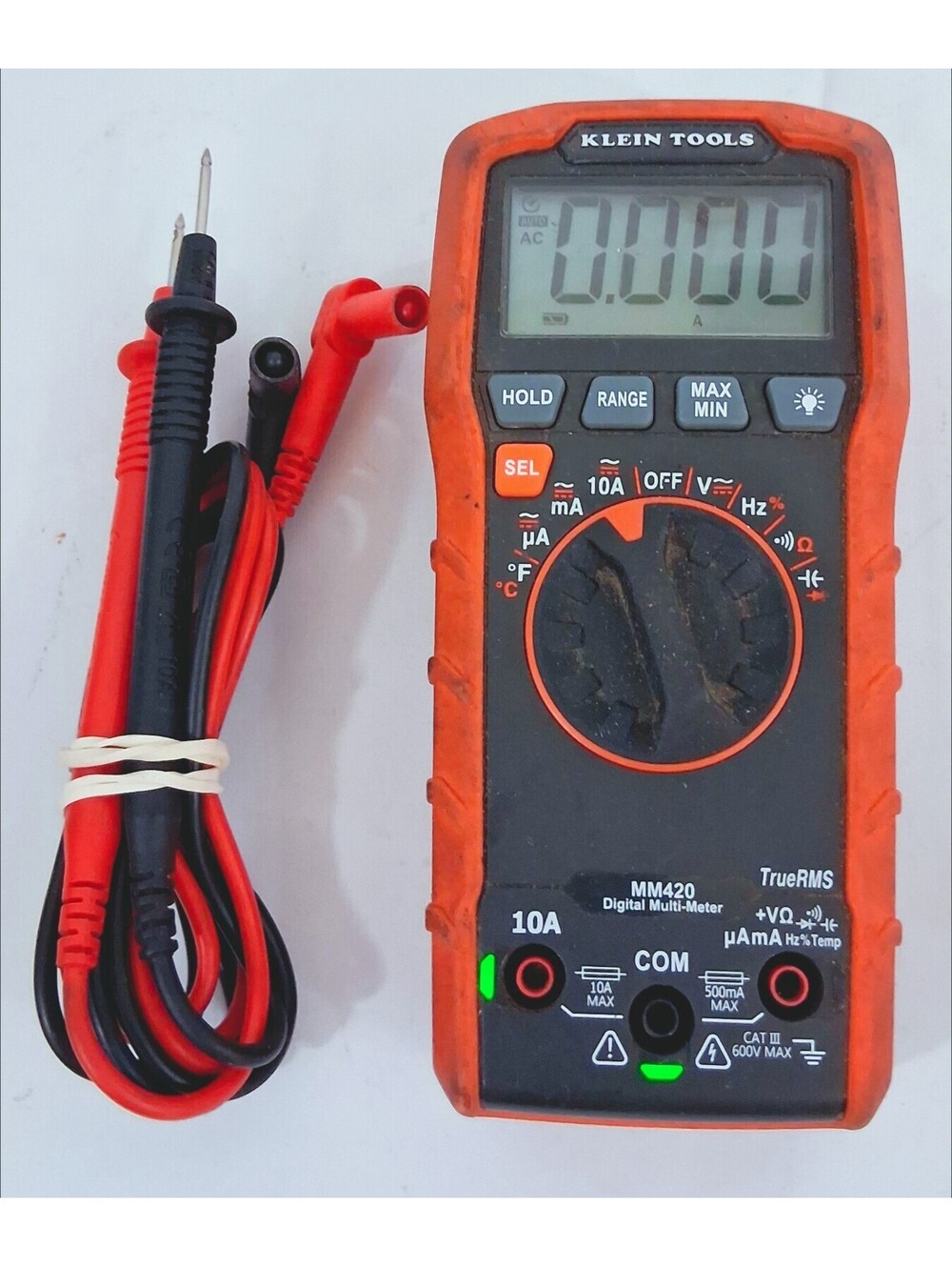 KLEIN Tools MM420 True RMS Digital Multimeter CAT III 600V 10A w/ Test Leads